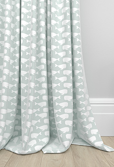 Whaling Around, Moss Green - Made to Measure Curtains